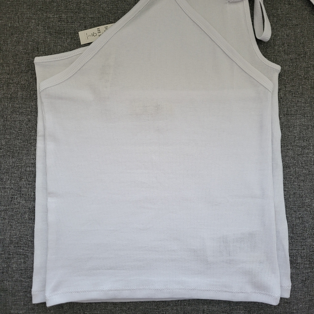 Madewell White One-Shoulder Tank Top - Picture 5 of 8